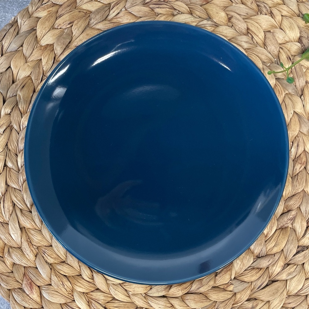 IKEA FARGRIK Dark NAVY Cobalt Blue 8.25” Salad Plate 21963 Dinnerware NWT